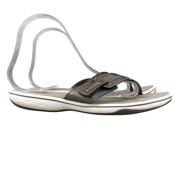 Earth Spirit Women's Size 8 Brown Open Toe Slip On Flip Flops Sandals Toe Post - Picture 1 of 13